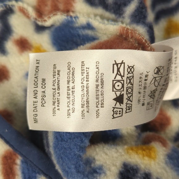 Patagonia Lightweight Synchilla Snap-T Pullover Protected Peaks Oatmeal Mens Lrg - Picture 7 of 8